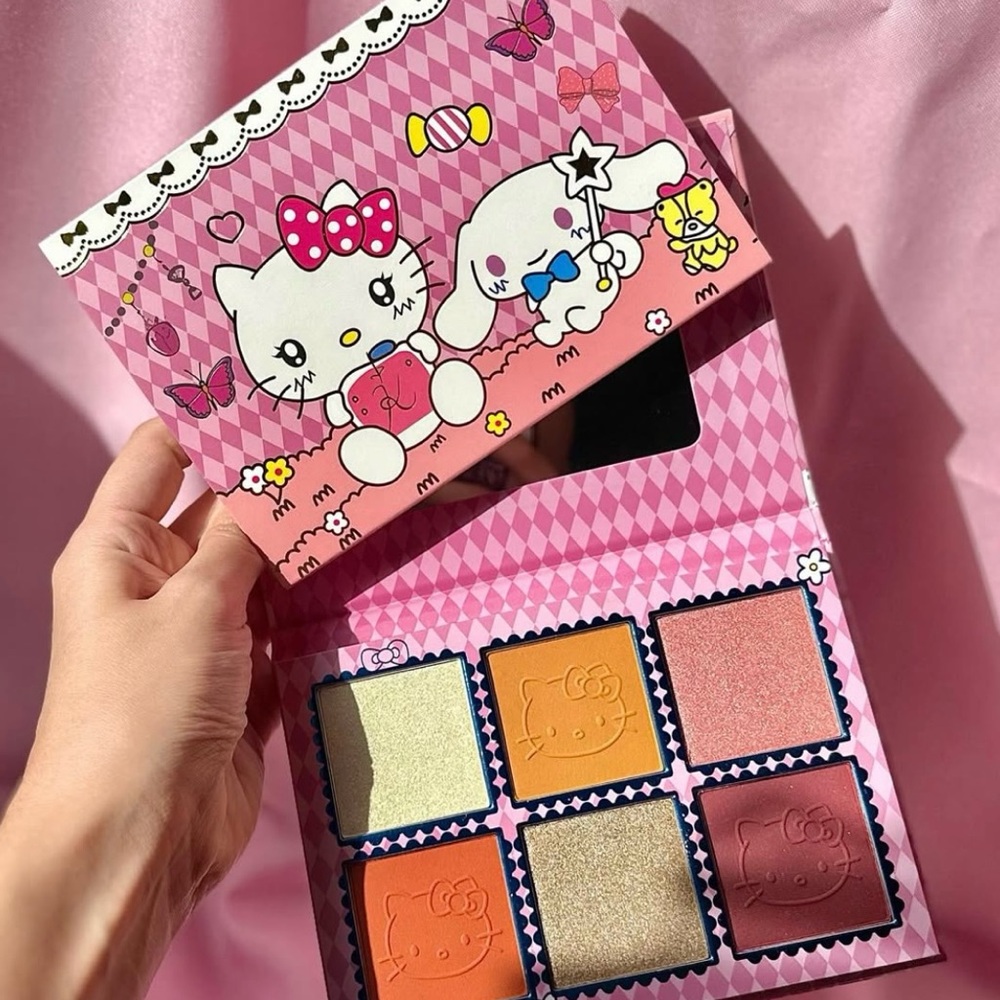 Hello Kitty Bronzer and Contour Palette Pink and Orange